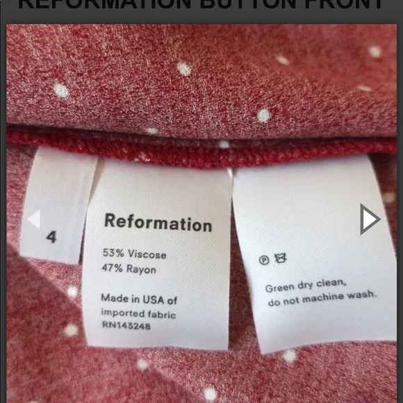 Reformation Synthetic Harbor dress in red - Picture 9 of 16